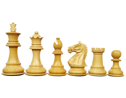3.25" Queens Gambit Supreme Fierce Knight Acacia Chess Pieces - CHESSMAZE STORE UK