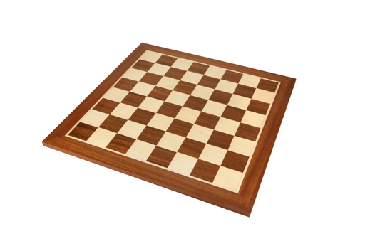19-Inch Mahogany & Maple Chess Board - CHESSMAZE STORE UK
