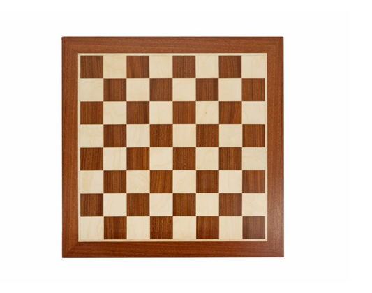 19-Inch Mahogany & Maple Chess Board - CHESSMAZE STORE UK