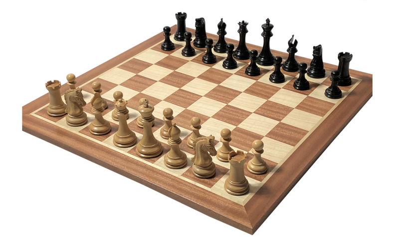 3.75" Imperial Ebony and Mahogany Chess Set -  CHESSMAZE STORE UK 