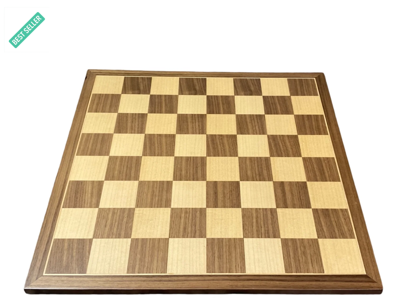 15.75" Walnut and Maple Chess Board - CHESSMAZE STORE UK