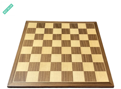 14" Walnut and Maple Chess Board - CHESSMAZE STORE UK