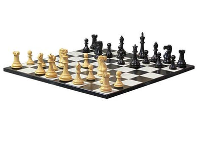 Contemporary Old English Anegre Chess Set & Box -  CHESSMAZE STORE UK 