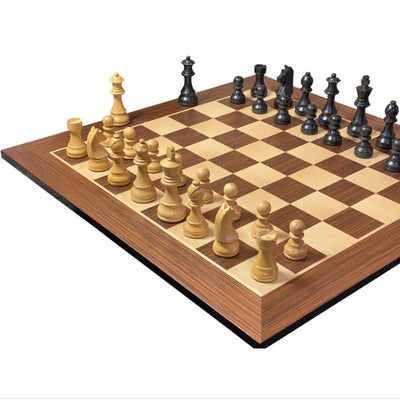 3.75" Classic Ebonised Chess Pieces 20" Wenge Chessboard -  CHESSMAZE STORE UK 