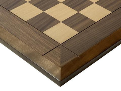 20" Walnut Drueke Style Chess Board With Wide Border -  CHESSMAZE STORE UK 