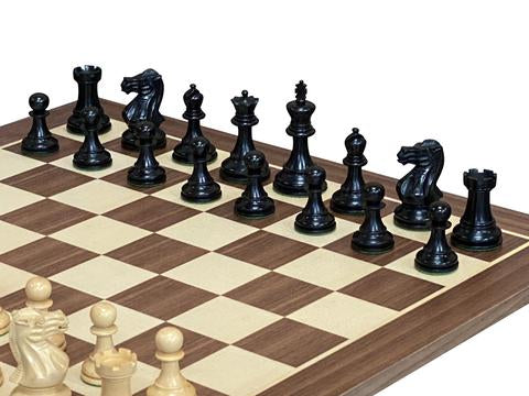 Black Elite Chess Pieces 19" Walnut Chessboard & Box -  CHESSMAZE STORE UK 