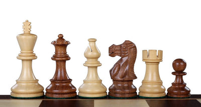 3" American Staunton Acacia & Boxwood Chess Pieces -  CHESSMAZE STORE UK 