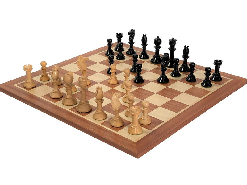 3.9" Northern Upright Chess Pieces 19" Mahogany Chessboard -  CHESSMAZE STORE UK 