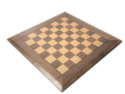 20" Walnut Drueke Style Chess Board With Wide Border -  CHESSMAZE STORE UK 