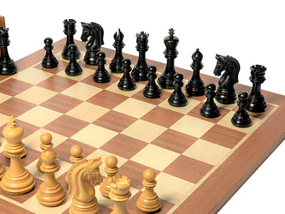 3.75" Imperial Black Pieces 19" Mahogany Chessboard & Box -  CHESSMAZE STORE UK 