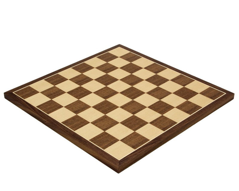 15.75" Inch Spanish Walnut and Maple Chess Board -  CHESSMAZE STORE UK 