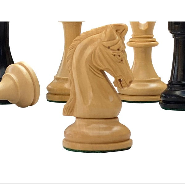 Tristan Imperial Ebony Chess Pieces 3.75" King -  CHESSMAZE STORE UK 