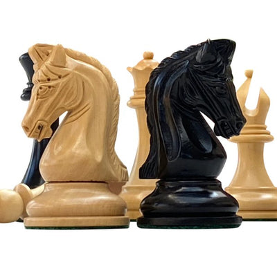 Tristan Imperial Ebony Chess Pieces 3.75" King -  CHESSMAZE STORE UK 