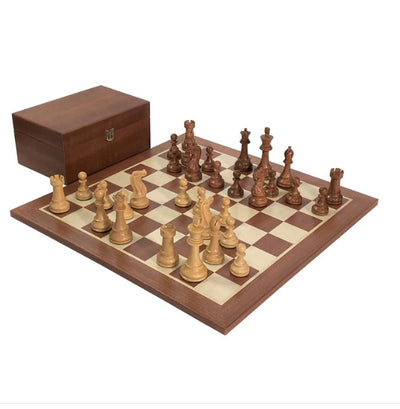 Winchester Chess Pieces in Acacia Wood, Mahogany Chessboard & Box -  CHESSMAZE STORE UK 