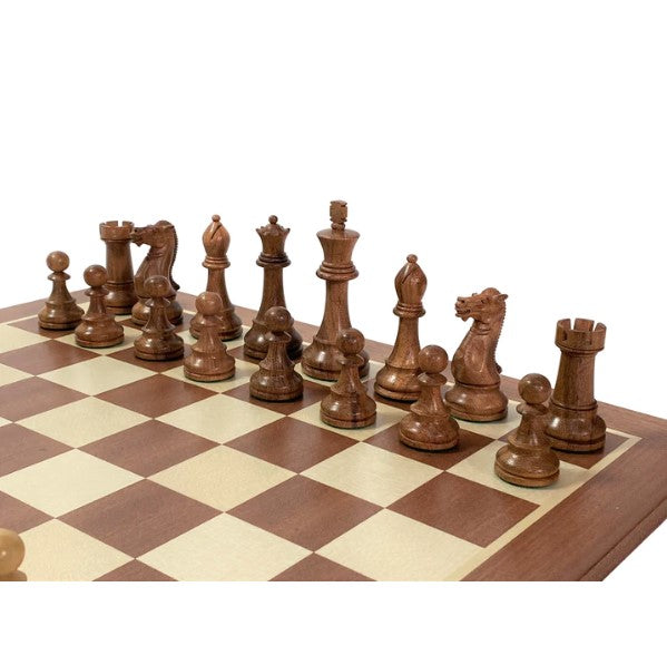 Winchester Chess Pieces in Acacia Wood, Mahogany Chessboard & Box -  CHESSMAZE STORE UK 
