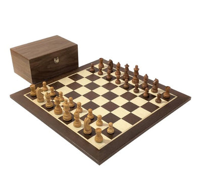 3.75"Acacia Classic Pieces, 20" Wenge Chess Board & Box -  CHESSMAZE STORE UK 