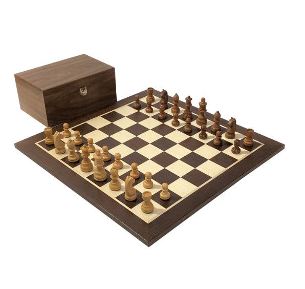 3.75"Acacia Classic Pieces, 20" Wenge Chess Board & Box -  CHESSMAZE STORE UK 