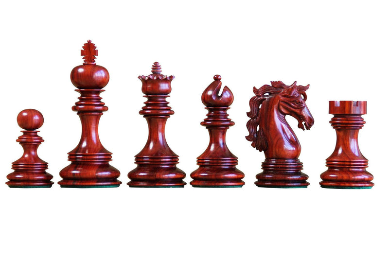 4.5" Andalusian Padauk Chess Pieces & Presentation Case -  CHESSMAZE STORE UK 