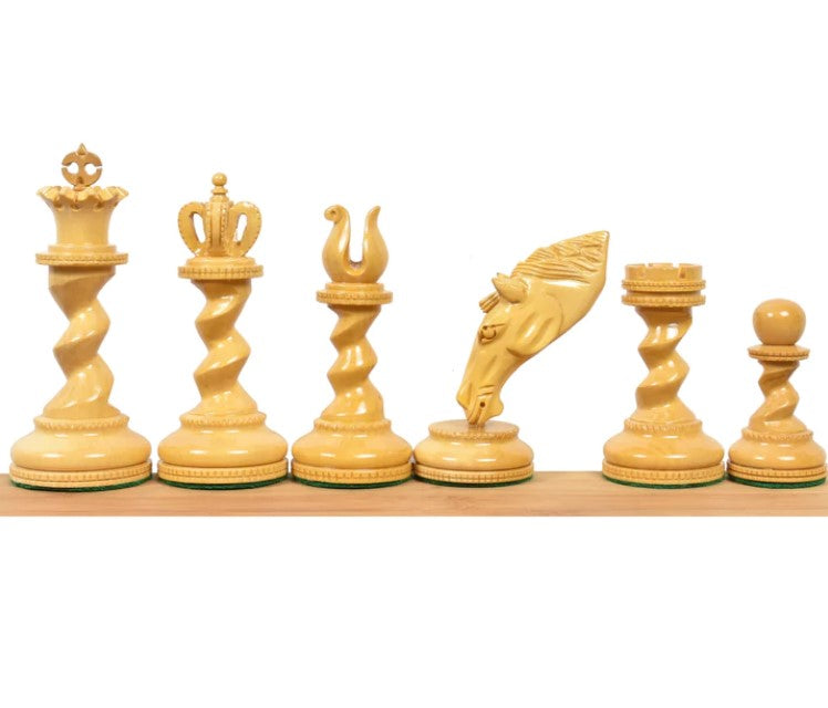 The Grazing Knight Padauk Chessmen -  CHESSMAZE STORE UK 