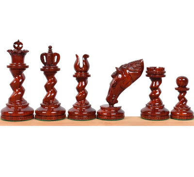 The Grazing Knight Padauk Chessmen -  CHESSMAZE STORE UK 