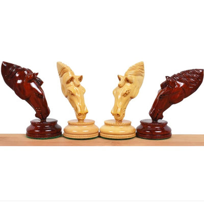 The Grazing Knight Padauk Chessmen -  CHESSMAZE STORE UK 