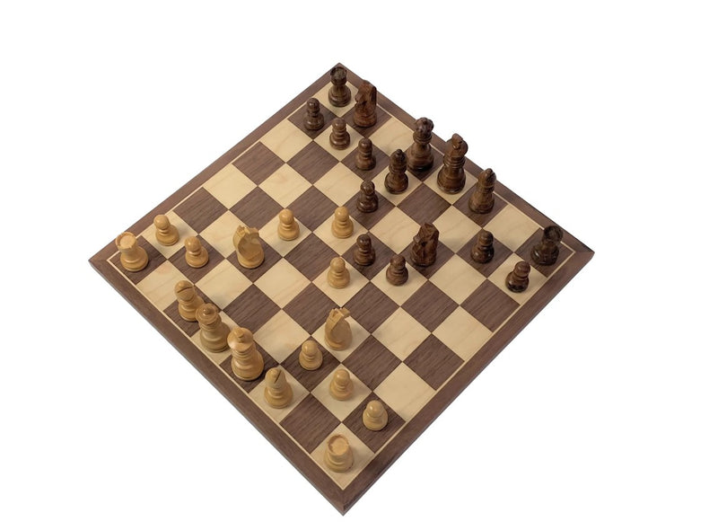 3" Classic Acacia Chess Pieces, Slide Lid Box and 15.75" Walnut Chess Board -  CHESSMAZE STORE UK 