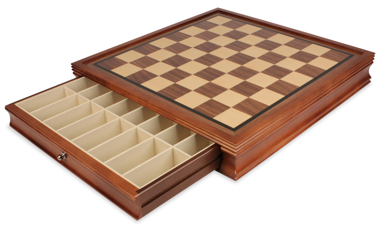 20" Mahogany Walnut Drawer Style Chess Board -  CHESSMAZE STORE UK 