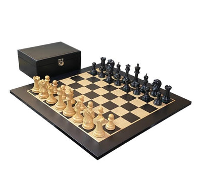 Craftsman Ebony Chessmen, 20" Anegre Chess Board & Vinyl Storage Box -  CHESSMAZE STORE UK 