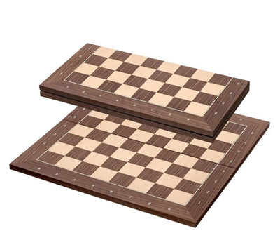 Walnut Folding Chessboard 50cm -  CHESSMAZE STORE UK 