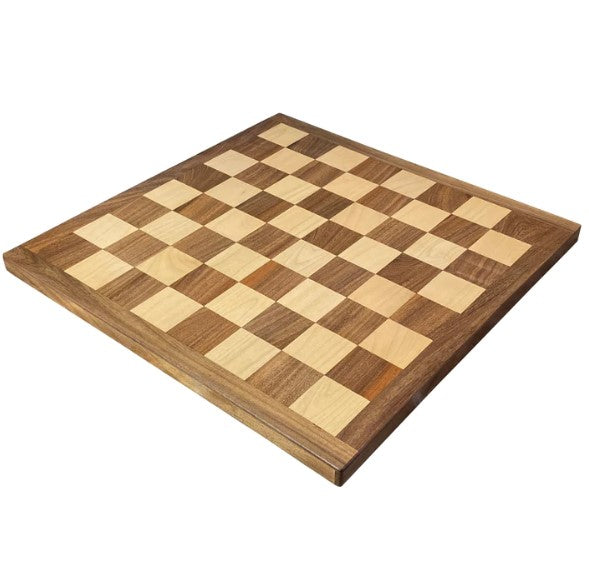 Handmade Acacia and Boxwood Chess Board 20 Inch -  CHESSMAZE STORE UK 