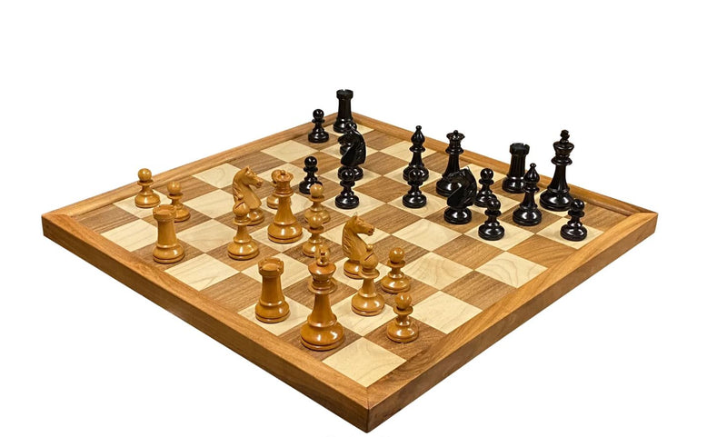 22" Acacia Boxwood Chessboard, Hastings Chess Pieces, & Mahogany Storage Box -  CHESSMAZE STORE UK 