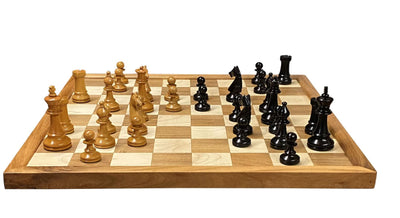 22" Acacia Boxwood Chessboard, Hastings Chess Pieces, & Mahogany Storage Box -  CHESSMAZE STORE UK 