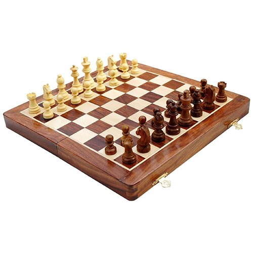 10" Folding Magnetic Handmade Wooden Travel Chess Set -  CHESSMAZE STORE UK 