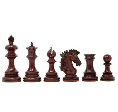 Wellington African Padauk & Boxwood Chess Pieces 4.5 Inch -  CHESSMAZE STORE UK 