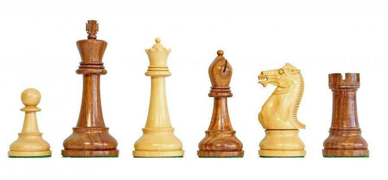 4" Staunton Winchester Acacia and Boxwood Chess Pieces -  CHESSMAZE STORE UK 